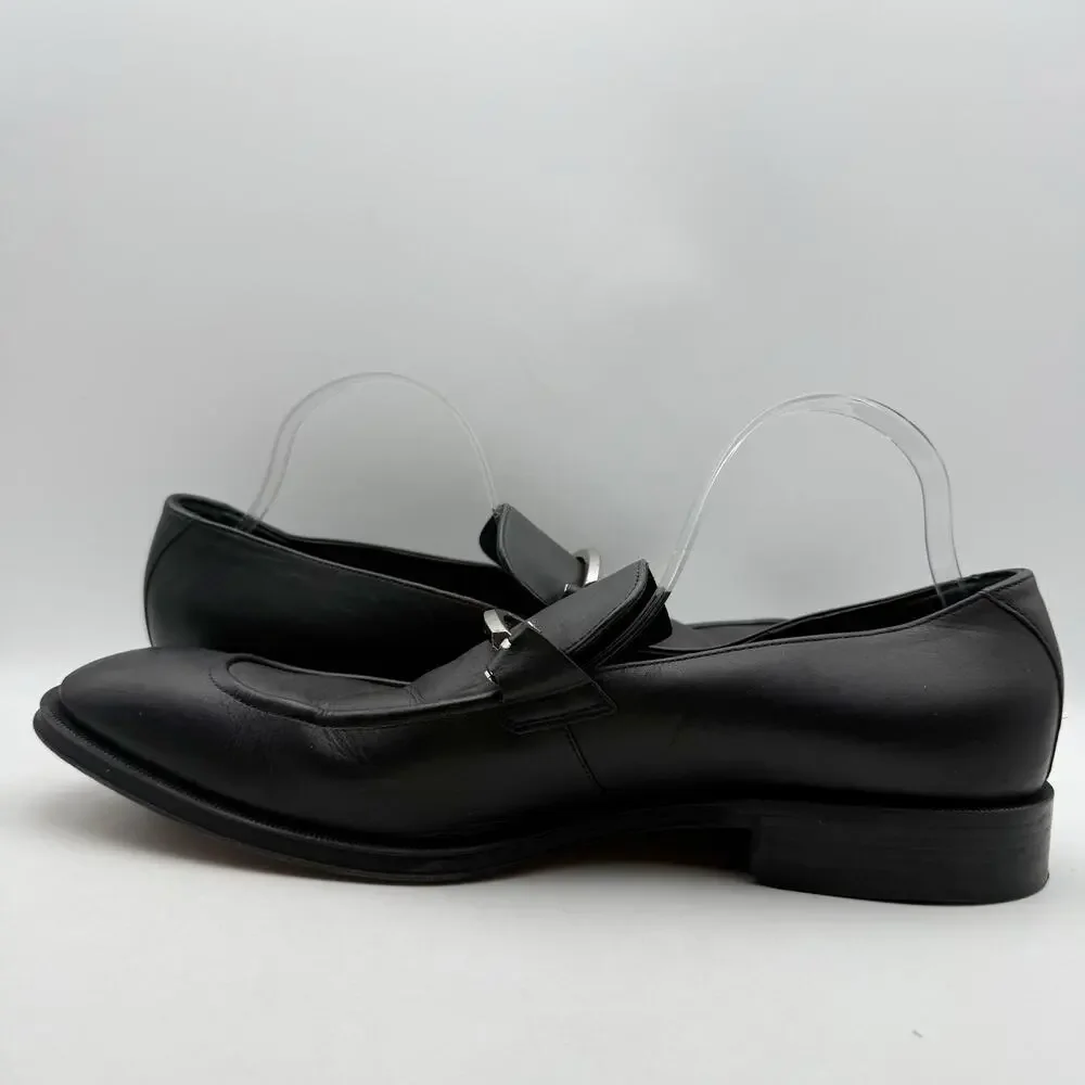 BOSS Mens Derrek Bit Loafers US 11 EU 44 Black Leather GUC